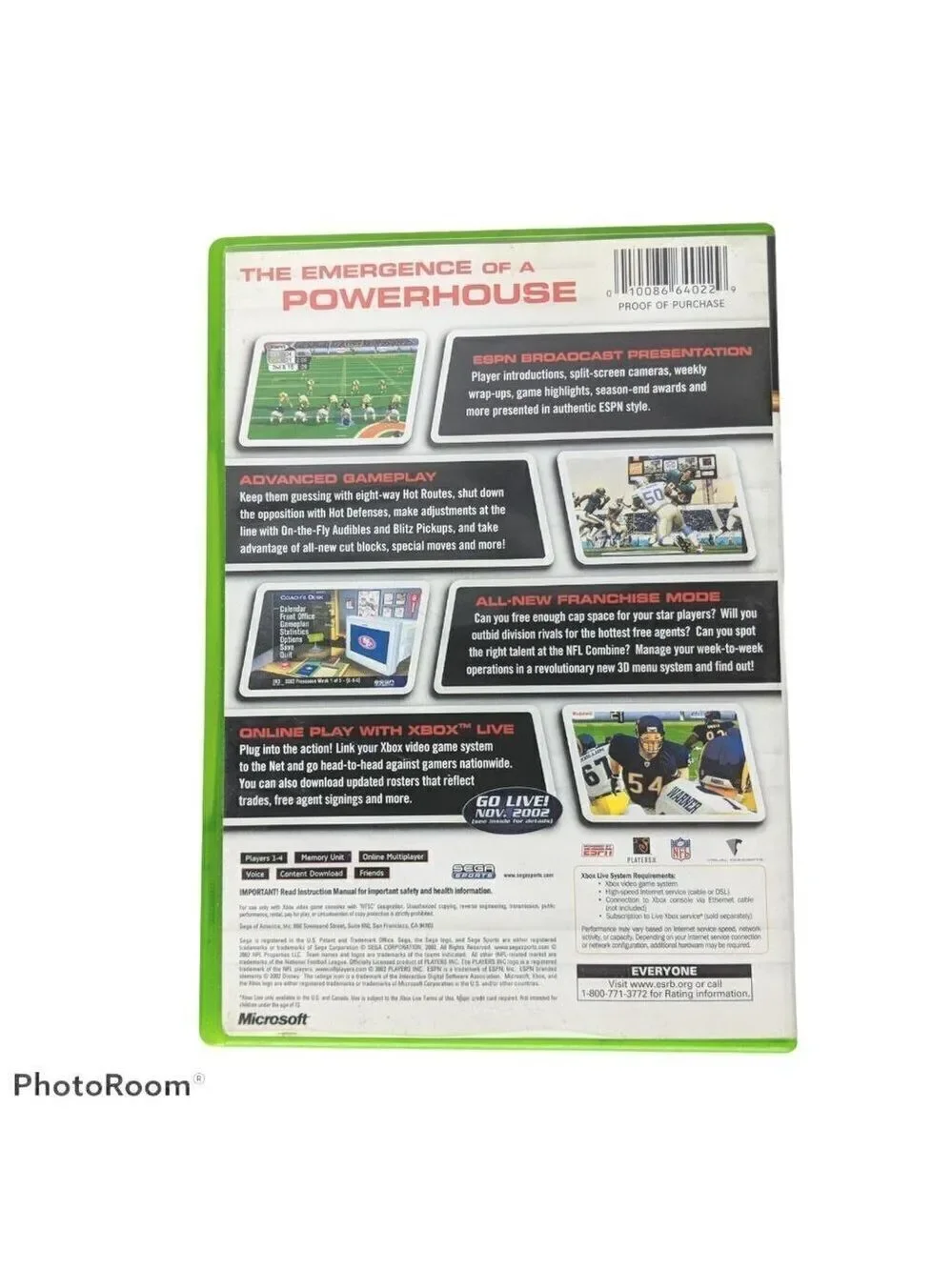 Xbox nfl 2k3